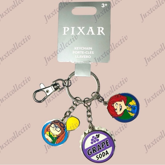 NWT Disney Parks Pixar Up Grape Soda Keychain - Picture 2 of 2